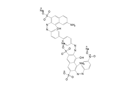 2,7-Naphthalenedisulfonic acid, 4-amino-6-[[4'-[(7-amino-1-hydroxy-3-sulfo-2-naphthalenyl)azo][1,1'-biphenyl]-4-yl]azo]-5-hydroxy-3-[(4-nitrophenyl)azo]-, trisodium salt