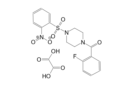 (2-fluorophenyl)(4-((2-nitrophenyl)sulfonyl)piperazin-1-yl)methanone oxalate