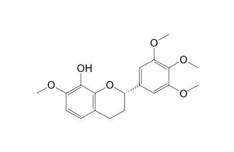 (2S)-7-methoxy-2-(3,4,5-trimethoxyphenyl)-3,4-dihydro-2H-1-benzopyran-8-ol