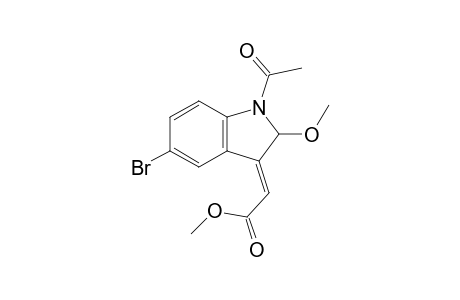 Methyl (E)-2-(1-Acetyl-5-bromo-2-methoxyindolin-3-ylidene)acetate