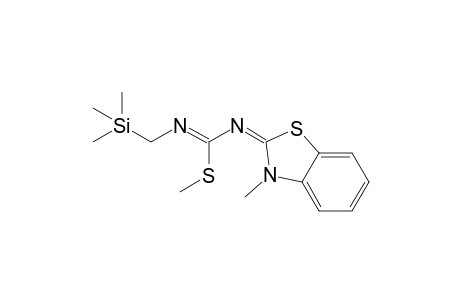 3-Methyl 2-[methylthio(trimethylsilylmethylimino)methylimino]-2,3-dihydrobenzothiazole