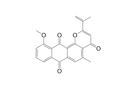 11-METHOXY-5-METHYL-2-(PROP-1-EN-2-YL)-1H-NAPHTHO-[2,3-H]-CHROMENE-4,7,12-TRIONE