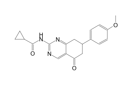 N-[7-(4-methoxyphenyl)-5-oxo-5,6,7,8-tetrahydro-2-quinazolinyl]cyclopropanecarboxamide