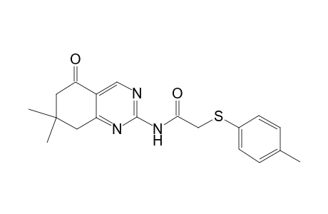 Acetamide, N-(7,7-dimethyl-5-oxo-5,6,7,8-tetrahydroquinazolin-2-yl)-2-(p-tolylsulfanyl)-