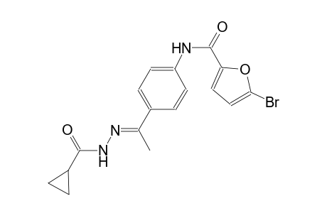 5-bromo-N-{4-[(1E)-N-(cyclopropylcarbonyl)ethanehydrazonoyl]phenyl}-2-furamide