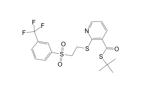 2-[2-[3-(trifluoromethyl)phenyl]sulfonylethylthio]-3-pyridinecarbothioic acid S-tert-butyl ester