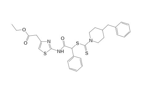 Ethyl 2-[2'-(4"-benzyl-1"-piperidinyl)thiocarbamoyl]phenylthio]acylamino]-thiazol-4-acetate