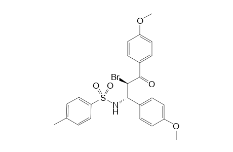 trans-(+/-)-2-bromo-1-(4'-methoxyphenyl)-3-(4-methoxyphenyl)-3-(p-toluenesulfonamino)propan-1-one