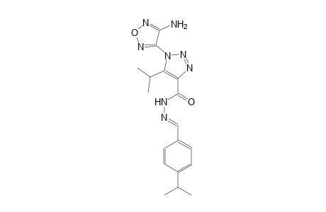 1-(4-amino-1,2,5-oxadiazol-3-yl)-5-isopropyl-N'-[(E)-(4-isopropylphenyl)methylidene]-1H-1,2,3-triazole-4-carbohydrazide