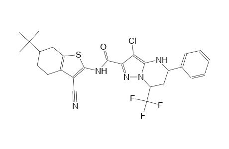 N-(6-tert-butyl-3-cyano-4,5,6,7-tetrahydro-1-benzothien-2-yl)-3-chloro-5-phenyl-7-(trifluoromethyl)-4,5,6,7-tetrahydropyrazolo[1,5-a]pyrimidine-2-carboxamide