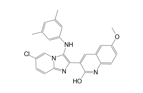 3-[6-chloro-3-(3,5-dimethylanilino)imidazo[1,2-a]pyridin-2-yl]-6-methoxy-2-quinolinol