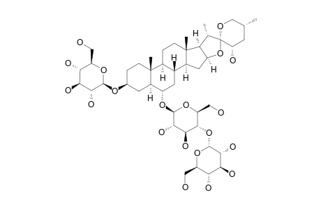 #5;CANTALASAPONIN-I-B5;(23S,25R)-5-ALPHA-SPIROST-3-BETA,6-ALPHA,23-TRIOL-3-O-BETA-D-GLUCOPYRANOSYL-6-O-[ALPHA-D-GLUCOPYRANOSYL-(1->4)-BETA-D-GLUCOPYRANOSIDE