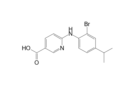 3-Pyridinecarboxylic acid, 6-[[2-bromo-4-(1-methylethyl)phenyl]amino]-