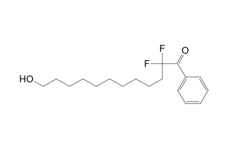2,2-bis(fluoranyl)-12-oxidanyl-1-phenyl-dodecan-1-one