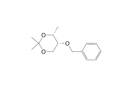1,3-Dioxane, 2,2,4-trimethyl-5-(phenylmethoxy)-, cis-