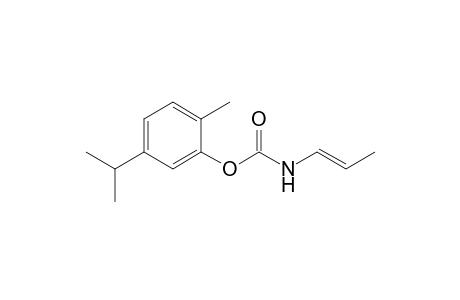 Carbamic acid, 1-propenyl-, 2-methyl-5-(1-methylethyl)-phenyl ester