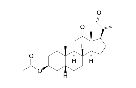 Pregn-20-ene-20-carboxaldehyde, 3-(acetyloxy)-12-oxo-, (3.beta.,5.beta.)-