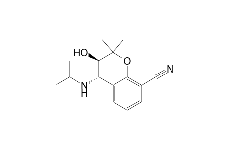 trans-8-Cyano-3,4-dihydro-2,2-dimethyl-4-isopropylamino-2H-1-benzopyran-3-ol