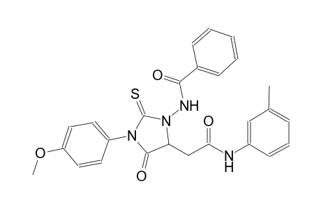 N-{3-(4-methoxyphenyl)-4-oxo-5-[2-oxo-2-(3-toluidino)ethyl]-2-thioxo-1-imidazolidinyl}benzamide