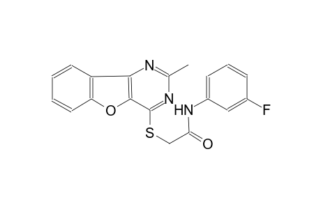 N-(3-fluorophenyl)-2-[(2-methyl[1]benzofuro[3,2-d]pyrimidin-4-yl)sulfanyl]acetamide