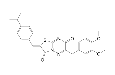 (2Z)-6-(3,4-dimethoxybenzyl)-2-(4-isopropylbenzylidene)-7H-[1,3]thiazolo[3,2-b][1,2,4]triazine-3,7(2H)-dione