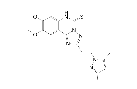 2-[2-(3,5-dimethyl-1H-pyrazol-1-yl)ethyl]-8,9-dimethoxy[1,2,4]triazolo[1,5-c]quinazoline-5(6H)-thione