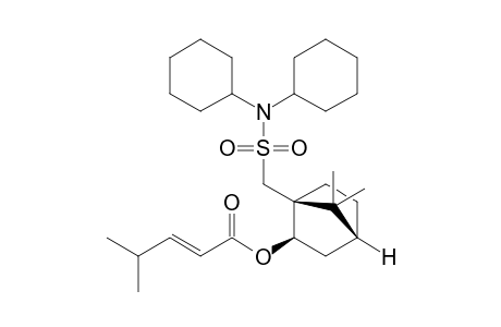 (1S,2R,4R)-1-(N,N-Dicyclohexylaminosulfonylmethyl)-7,7-dimethylbicyclo[2.2.1]hepta-2-yl (E)-4'-methylpent-2'-enoate