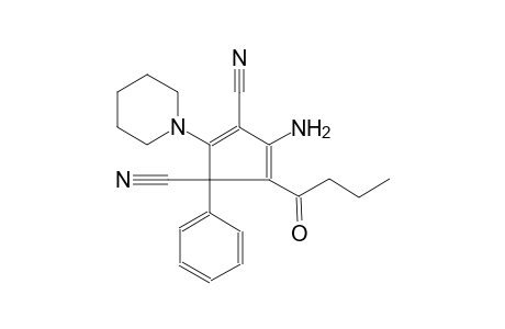 1,4-cyclopentadiene-1,3-dicarbonitrile, 5-amino-4-(1-oxobutyl)-3-phenyl-2-(1-piperidinyl)-