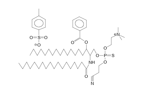 O-(3-BENZOYL-2-STEAROYL-RAC-SFINGANIN-1-YL)-O-(2-CYANOETHYL)-O-(2-TRIMETHYLAMMONIOETHYL)THIONPHOSPHATE TOSYLATE