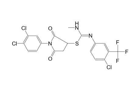 1-(3,4-dichlorophenyl)-2,5-dioxo-3-pyrrolidinyl N'-[4-chloro-3-(trifluoromethyl)phenyl]-N-methylimidothiocarbamate