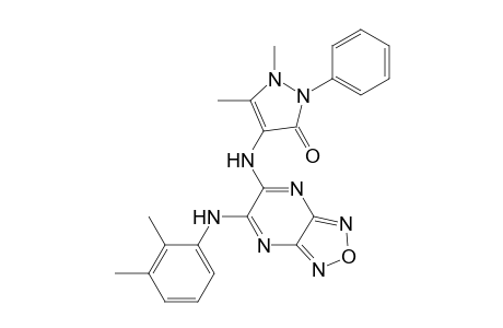 4-[[6-(2,3-dimethylanilino)-[1,2,5]oxadiazolo[3,4-b]pyrazin-5-yl]amino]-1,5-dimethyl-2-phenyl-3-pyrazolone