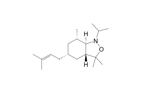 rac-(3aR,5R,7S,7aR)-1-isopropyl-3,3,7-trimethyl-5-(3-methylbut-2-en-1-yl)octahydrobenzo[c]isoxazole