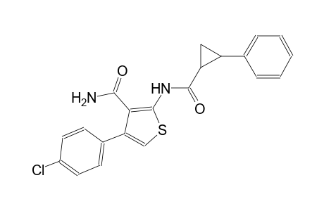 4-(4-chlorophenyl)-2-{[(2-phenylcyclopropyl)carbonyl]amino}-3-thiophenecarboxamide