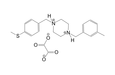 1-(3-methylbenzyl)-4-[4-(methylsulfanyl)benzyl]piperazinediium oxalate