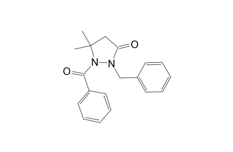 1-Benzoyl-2-benzyl-5,5-dimethyl-pyrazolidin-3-one