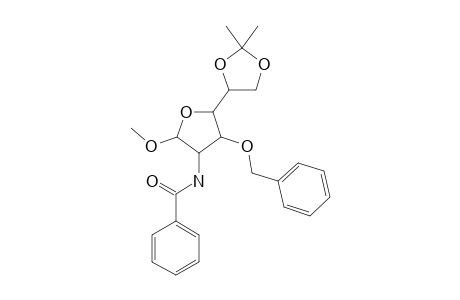 Methyl-2-benzamido-3-O-benzyl-2-deoxy-5,6-O-isopropyliden.beta.-D-glucofuranoside