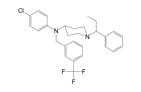 N-4-Chlorophenyl-N-3-trifluoromethylbenzyl-1-(1-phenylpropyl)piperidin-4-amine