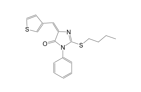 4H-imidazol-4-one, 2-(butylthio)-3,5-dihydro-3-phenyl-5-(3-thienylmethylene)-, (5E)-