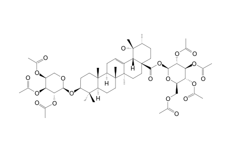 URSOLIC-ACID-3-O-ALPHA-L-(2,3,4-TETRAACETYL-ARABINOPYRANOSIDE)-28-O-BETA-D-(2,3,4,6-TETRAACETYL-GLUCOPYRANOSIDE)