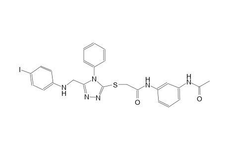 N-[3-(acetylamino)phenyl]-2-({5-[(4-iodoanilino)methyl]-4-phenyl-4H-1,2,4-triazol-3-yl}sulfanyl)acetamide