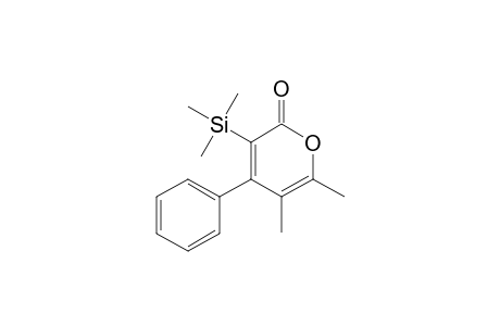 5,6-Dimethyl-4-phenyl-3-trimethylsilyl-2H-pyran-2-one