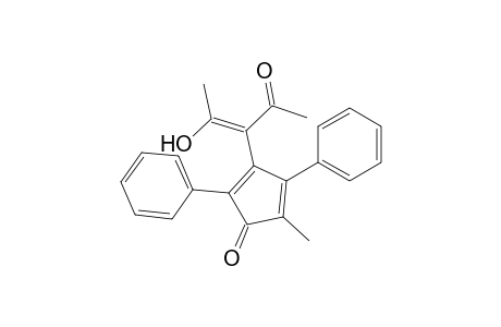 2,4-Cyclopentadien-1-one, 3-(1-acetyl-2-hydroxy-1-propenyl)-5-methyl-2,4-diphenyl-