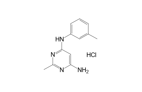 4-amino-2-methyl-6-(m-toluidino)pyrimidine, hydrochloride