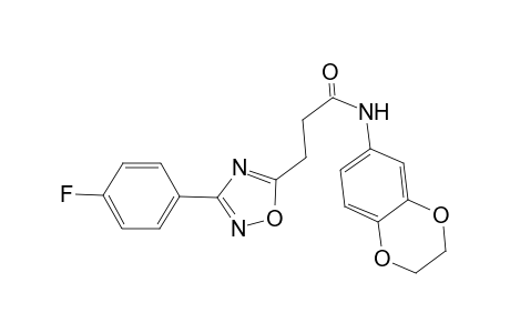 N-(2,3-dihydro-1,4-benzodioxin-6-yl)-3-[3-(4-fluorophenyl)-1,2,4-oxadiazol-5-yl]propanamide