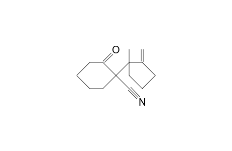1-Cyano-1-(1-methyl-2-methylidene-cyclopentyl)-cyclohexan-2-one