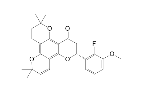 2-(2-FLUORO-3-METHOXYPHENYL)-6,6,10,10-TETRAMETHYL-2,3-DIHYDRO-6H,10H-DIPYRANO-[2,3-F;2',3'-H]-CHROMEN-4-ONE