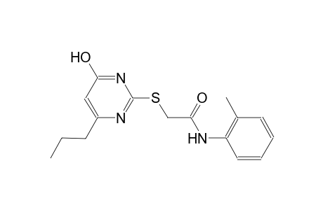 2-[(4-hydroxy-6-propyl-2-pyrimidinyl)sulfanyl]-N-(2-methylphenyl)acetamide