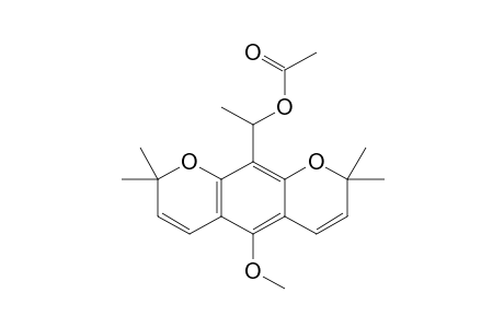 2H,8H-Benzo[1,2-b:5,4-b']dipyran-10-ethanol, 5-methoxy-.alpha.,2,2,8,8-pentamethyl-, acetate