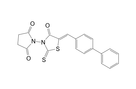 1-[(5Z)-4-keto-5-(4-phenylbenzylidene)-2-thioxo-thiazolidin-3-yl]pyrrolidine-2,5-quinone