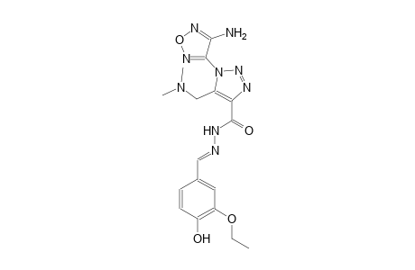 1-(4-amino-1,2,5-oxadiazol-3-yl)-5-[(dimethylamino)methyl]-N'-[(E)-(3-ethoxy-4-hydroxyphenyl)methylidene]-1H-1,2,3-triazole-4-carbohydrazide
